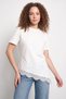 Women's Lace Detailed Asymmetrical Cut Short Sleeve t Shirt White - 4