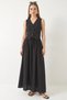 Women's Black Suit with Vest and Pocket Detail and Flared Skirt