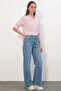 Women's Short Sleeve Oversize Cut Pink Shirt - 2