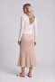 Midi Length Patchwork Suede Skirt - 3