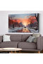 Walking on a Snowy Road One Piece Canvas - Canvas Art Print - 2