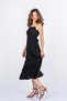 Women's Summer Black Adjustable Strap Dress with Gipeli Detail on the Back 50418 - 5
