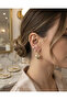 Brass Zircon Stone Heart Model Gold Color 3-Piece Earring Set - 2