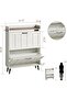 Shoe Cabinet with Deodorization Function, Freestanding Shoe Storage Organizer with 2 Flip-Drawers, Side Hooks & Back-Stopper Countertop, 12mm&15mm Thick MDF Shoe Rack for Entryway Hallway - 3