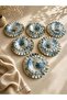 Blue Flower Model 12-Piece Breakfast Set with Bowls