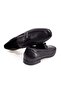 Black Color Laceless Genuine Leather Men's Shoes - 2