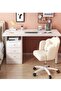 Deal fashionhome Modern Design Computer Desk Simple Rectangular Writing Study Table with Storage Drawers Workstation Table for Bedroom Home Office 120x48x73 cm - 8