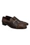 Brown Laceless Genuine Leather Men's Shoes