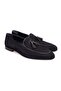 Black Color Laceless Genuine Leather Suede Leather Sole Men's Shoes