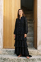Organza Fabric Layered Dress 13309 Black - 3