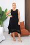 Plus Size Asymmetry Cut Cotton Lycra Dress - 2