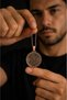 Ayetel Kursi Prayer Copper Necklace Round Verse Engraved Women Men Islamic Spiritual Necklace; - 4