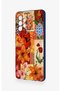 Samsung A52 Compatible Orange Lily Patterned Silicone Case - 4