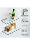 Bathroom Wall Shelf Shower Shelf Glass 30 cm 1 Piece | Glass Shelf, Transparent, Shower Shelf Organizer for Bathroom and Kitchen - 3