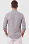 Men's Gray Relaxed Fit Linen Look 100% Cotton Summer Shirt 2602628 - 3