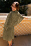 Khaki Front-Tie Polka Dot Kimono Set - 51432 - 3