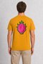Unisex Brave Dragon Fruit Back Print T-Shirt - Yellow