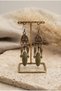 Handmade Antique Brass and Glass Bead Detailed Earrings