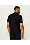 Men's Regular Fit Plate Logo Detailed Short Sleeve Black Polo Collar T-Shirt - 4