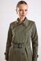Shirt Collar Double-Breasted Water-Repellent Trench Coat Khaki 6819 - 6