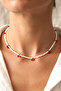 Cherry Model Sand Beaded Gold Necklace