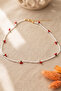 Cherry Model Sand Beaded Gold Necklace - 5