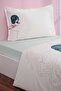 Ranforce -Butterfly Ballet Pink- Single Duvet Cover Set with Elastic Sheets - 3
