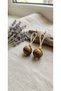 Handmade Ceramic Beaded Bohemian Earrings – Ethnic and Rustic Dangle Earrings with Natural Jute Rope Detail