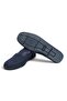 Dark Blue Coco Suede Dark Blue Color Laceless Genuine Leather Men's Shoes - 3