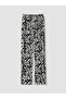 Black High-Neck Patterned Women's Hijab Swimsuit - 5