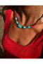 Turquoise Natural Stone Necklace 50 cm
