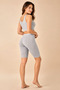 Gray Women's 2-Piece Above-Knee Short Leggings 95% Cotton 5% Elastane |   Comfortable Home Leggings - 5
