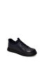 Men's Navy Blue Lace-Up Leather Sneaker Wm720006Df - 7
