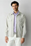 Short Sleeve Regular Fit Striped Pocketed 100% Cotton Shirt - 5