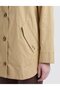 Hooded Detailed Short Trench Coat Light Yellow - 6