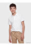 White Polo Collar Boys' Pique T-Shirt - 2