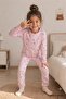 Girl's New Season Cotton Patterned Pajama Set Tkm1021 - 4
