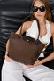 Women's Zippered Shoulder Bag Long - 3