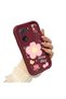 Xiaomi Mi 13T/Mi 13t Pro Compatible Case Camera Protector Floral Pattern Maroon Lover Couple Silicone Phone Case - 3