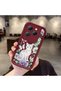 Infinix Hot 40/40 Pro Compatible Case Camera Protective Cat Case Burgundy Lover Couple Silicone Phone Case
