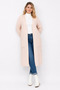 Women's Plus Size, Powder, Striped Fabric, Pocket Cap, Long Cardigan 65N39611 - 5