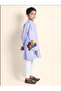 Boys Purple Cotton Kurta with Printed Design - 3