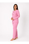 Plus Size Camisole Powder Seasonal Pajama Set - 3