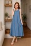 Women's Summer Viscose Midi Length Sleeveless Dress Li̇kapa - 3