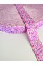 2 Meters, Width 4 Cm, Lilac Color Floral Patterned Bag Strap, Column, Belt, Multi-Purpose Ribbon - 2