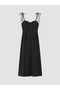 Quality Pieces from Çelebi Store Heart Roba Collar Rope Strap Polka Dot Dress - 5
