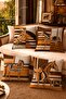 Coffee Tone Horses Patterned 4-Piece Throw Pillow Cover Set - 2