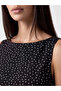 Black Crew Neck Sleeveless Polka Dot Women's Dress - 3
