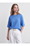 Lcw Vision Blue Women's Three Quarter Sleeve Knitwear Sweater