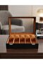 Faux Leather Velvet Interior Structured Watch Glasses Organizer - 3